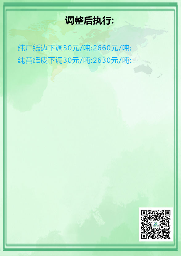 海南贸易网消息，广东东莞骏业纸业10月21日起废纸调整(图1)